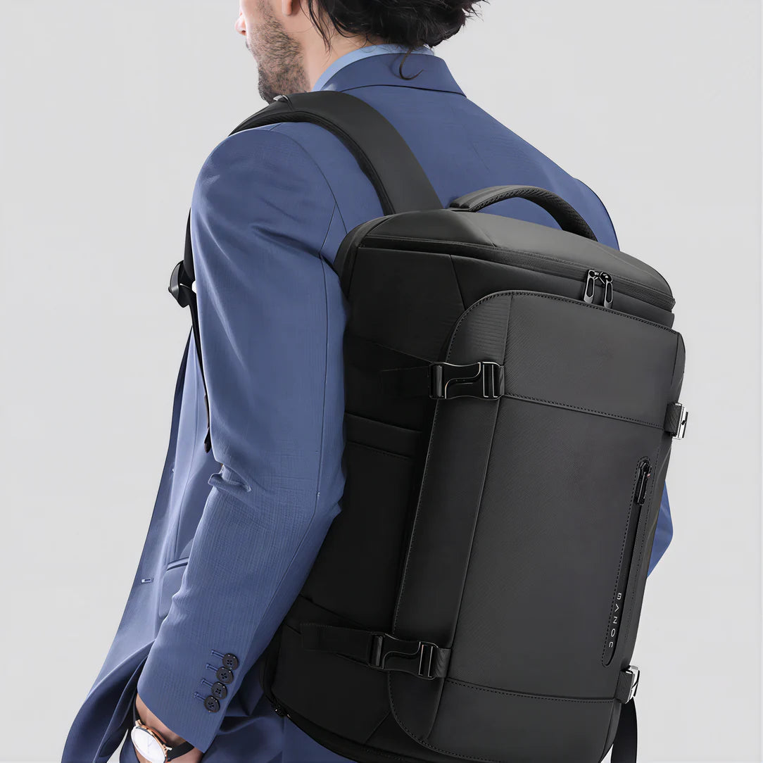 Sac à dos voyage ordinateur noir pour cabine, idéal pour voyager avec style