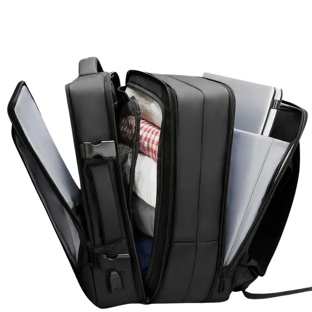 Sac à dos voyage ordinateur doté d’un compartiments ouverts pour rangement facile