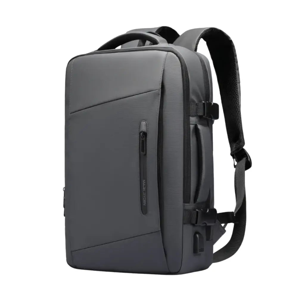 Sac à dos voyage ordinateur doté d’un design rectangulaire gris pour TechTrek