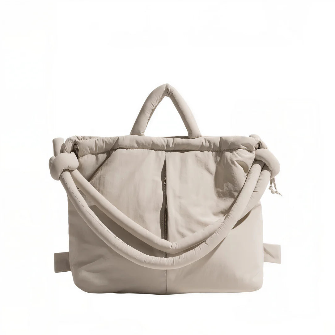 Sac à main modulair beige puffy tote bag pour un style chic et pratique