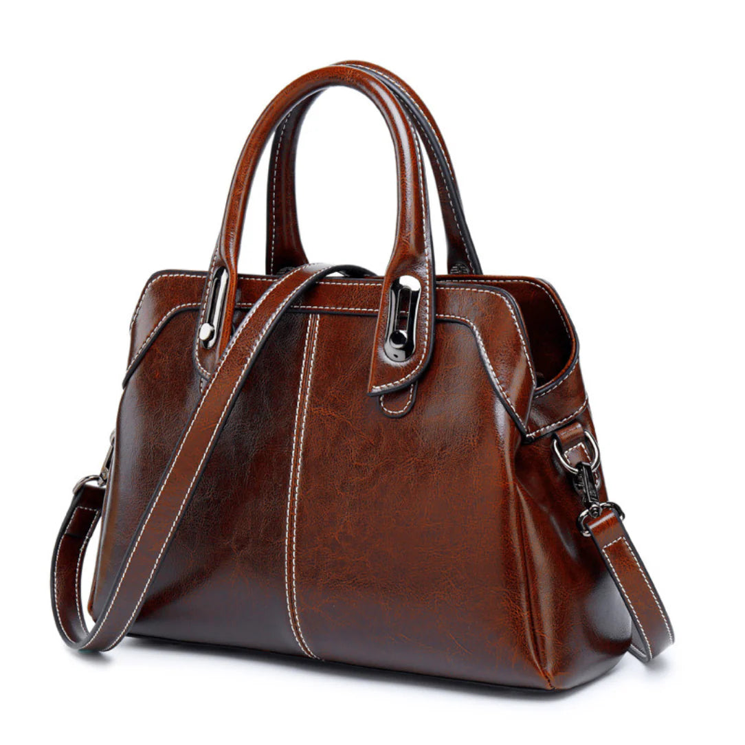Sac à main femme en cuir premium Elénor avec handles et shoulder strap