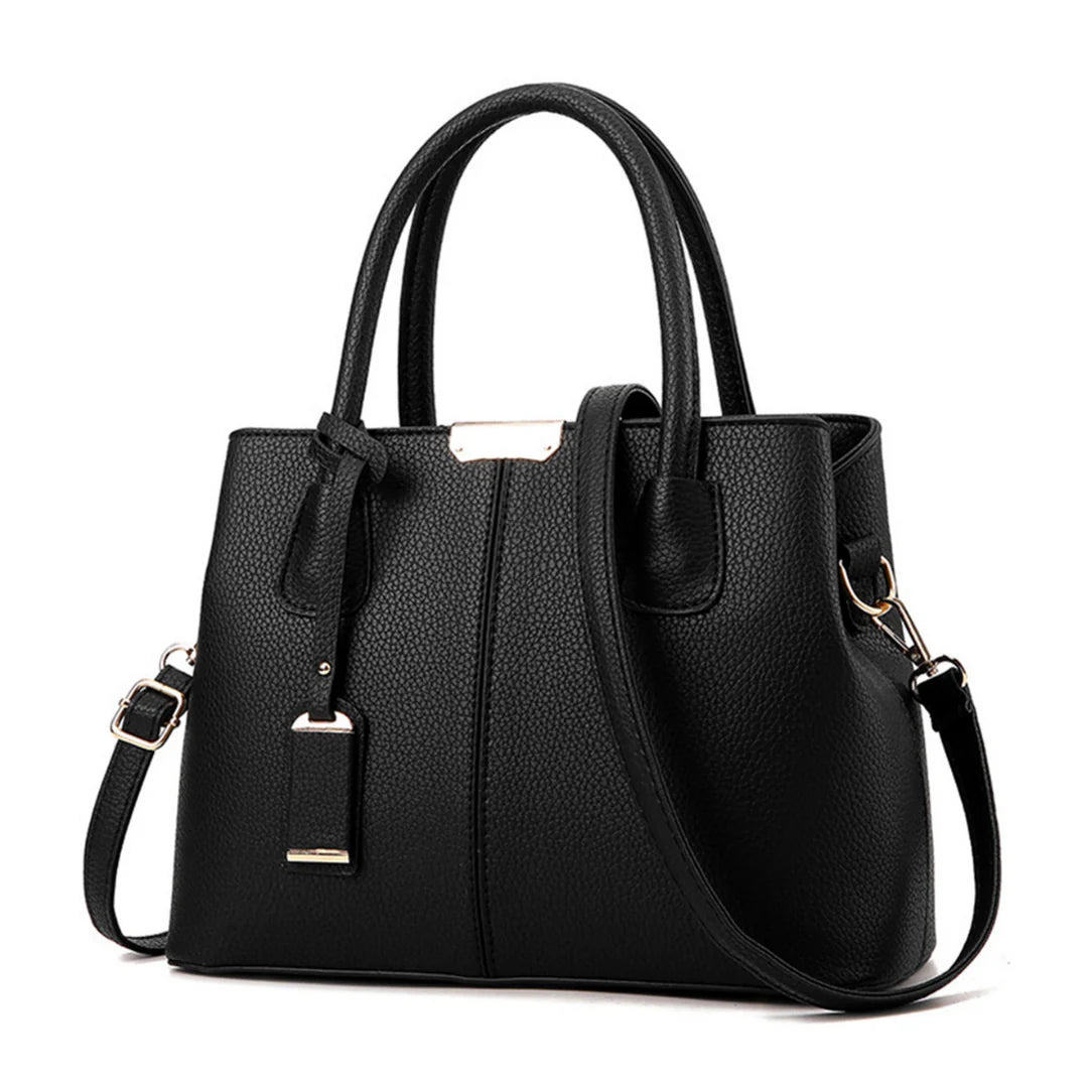 Sac à main minimaliste en faux cuir noir pour un style élégant et moderne