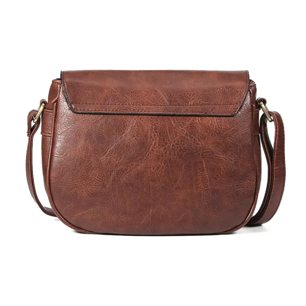 Sac à main à motif en cuir marron, sac à main élégant à motif Mosa
