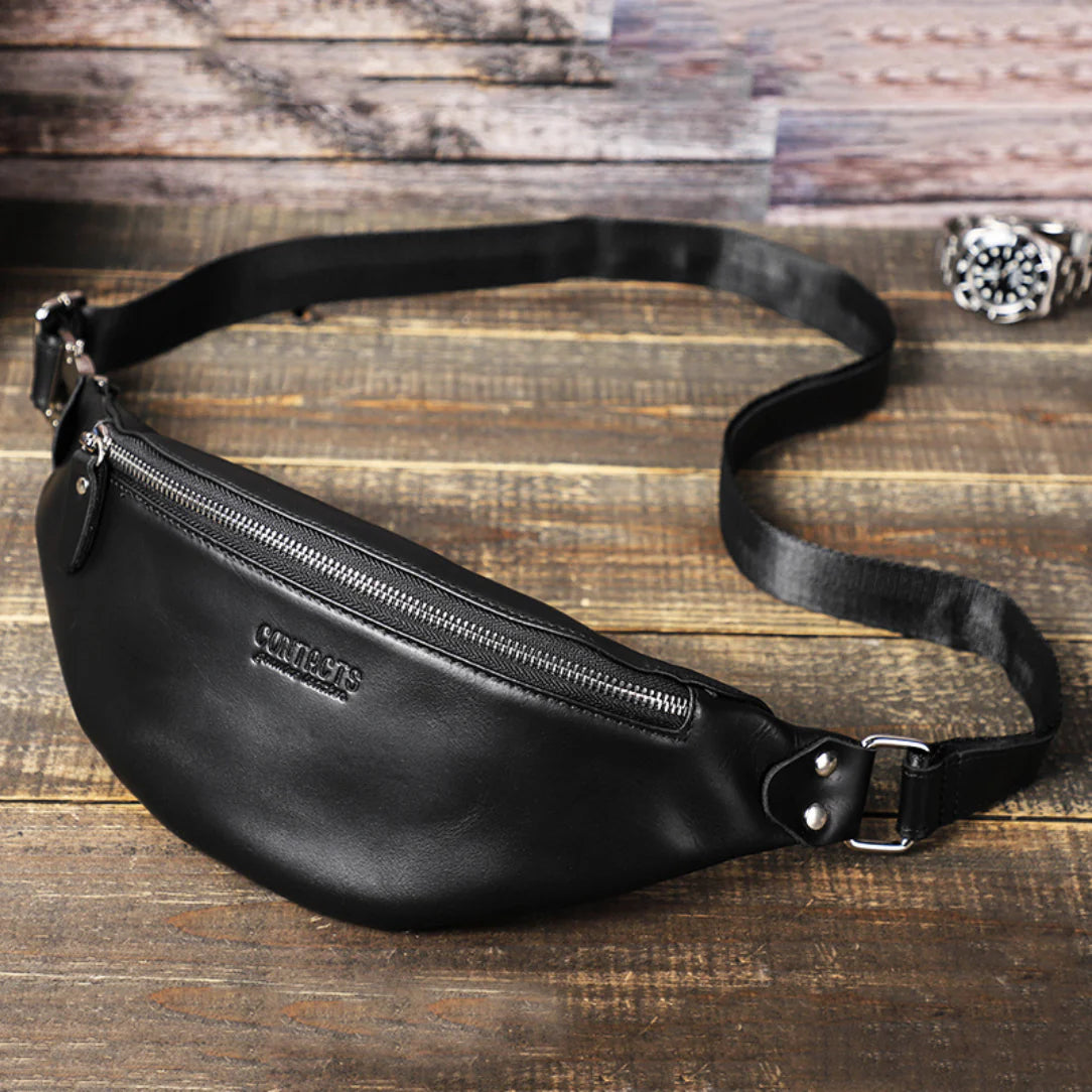 Sac banane cuir homme luxe - contact’s