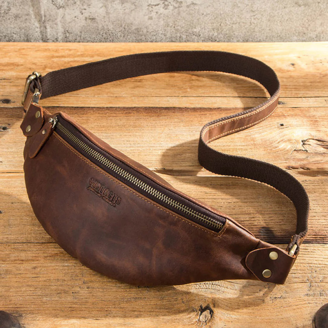Sac banane cuir homme luxe - contact’s