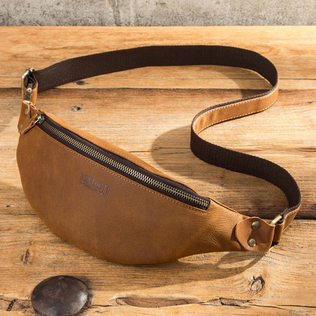 Sac banane cuir homme luxe - contact’s
