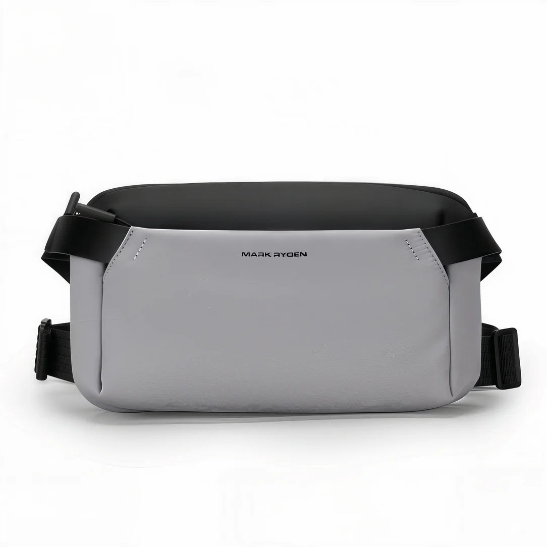 Sac banane étanche gris et noir, pratique et tendance pour vos activités quotidiennes