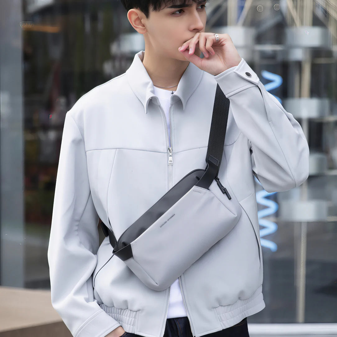 Sac banane étanche avec un sac crossbody gris pour un style pratique et tendance