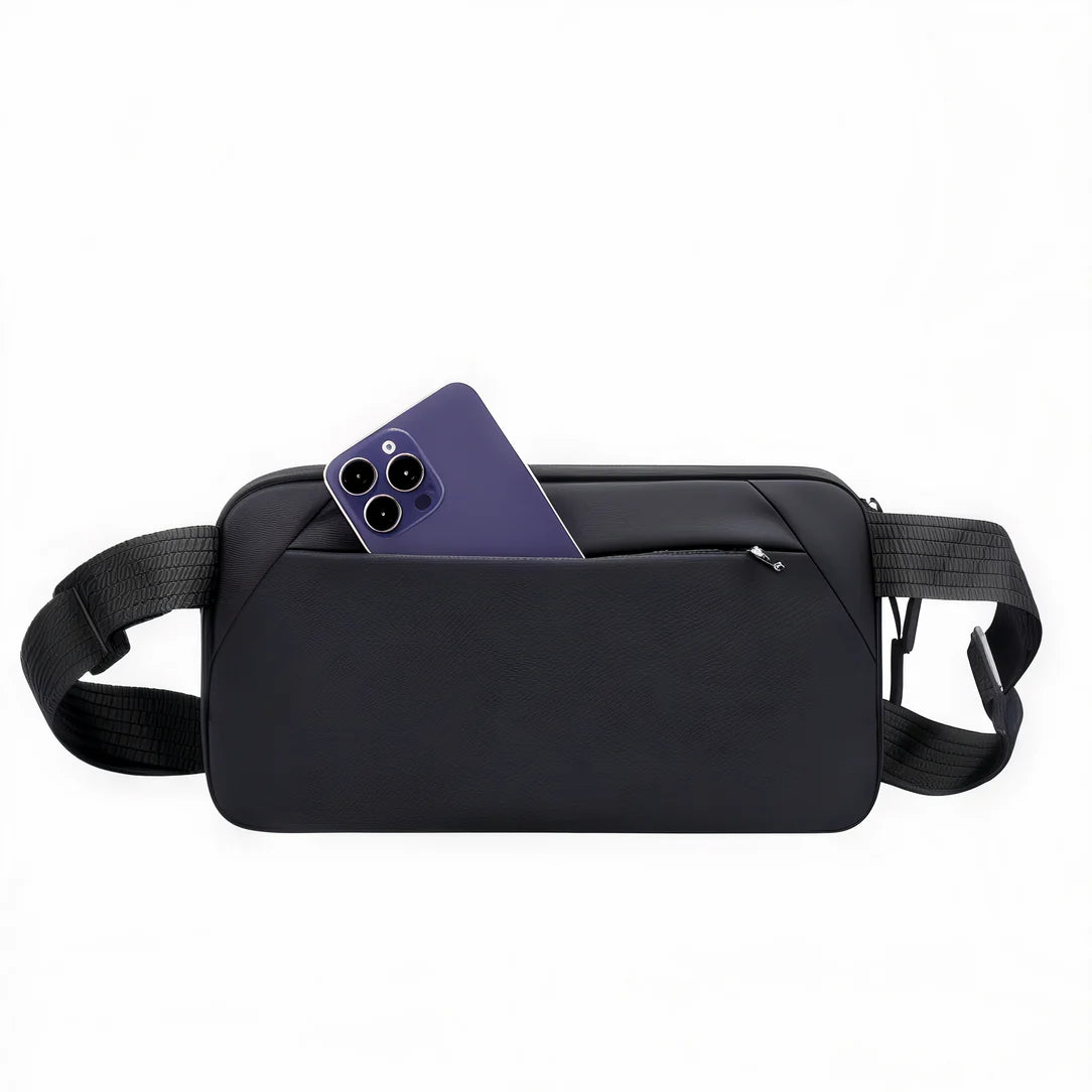 Sac banane étanche avec téléphone noir pour un style pratique et moderne