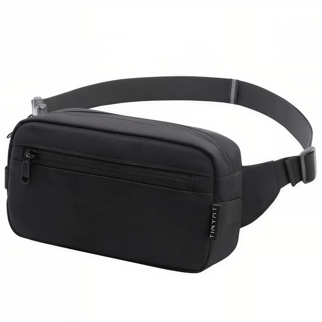 Sac banane noir Black Edition Tinyat en nylon noir, élégant et pratique pour l’été