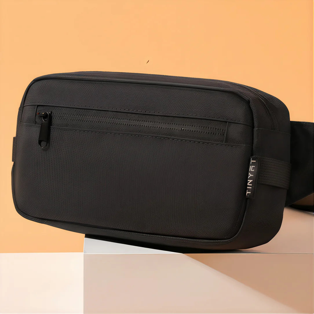 Sac banane noir Black Edition Tinyat, sac banane rectangular pour un style moderne