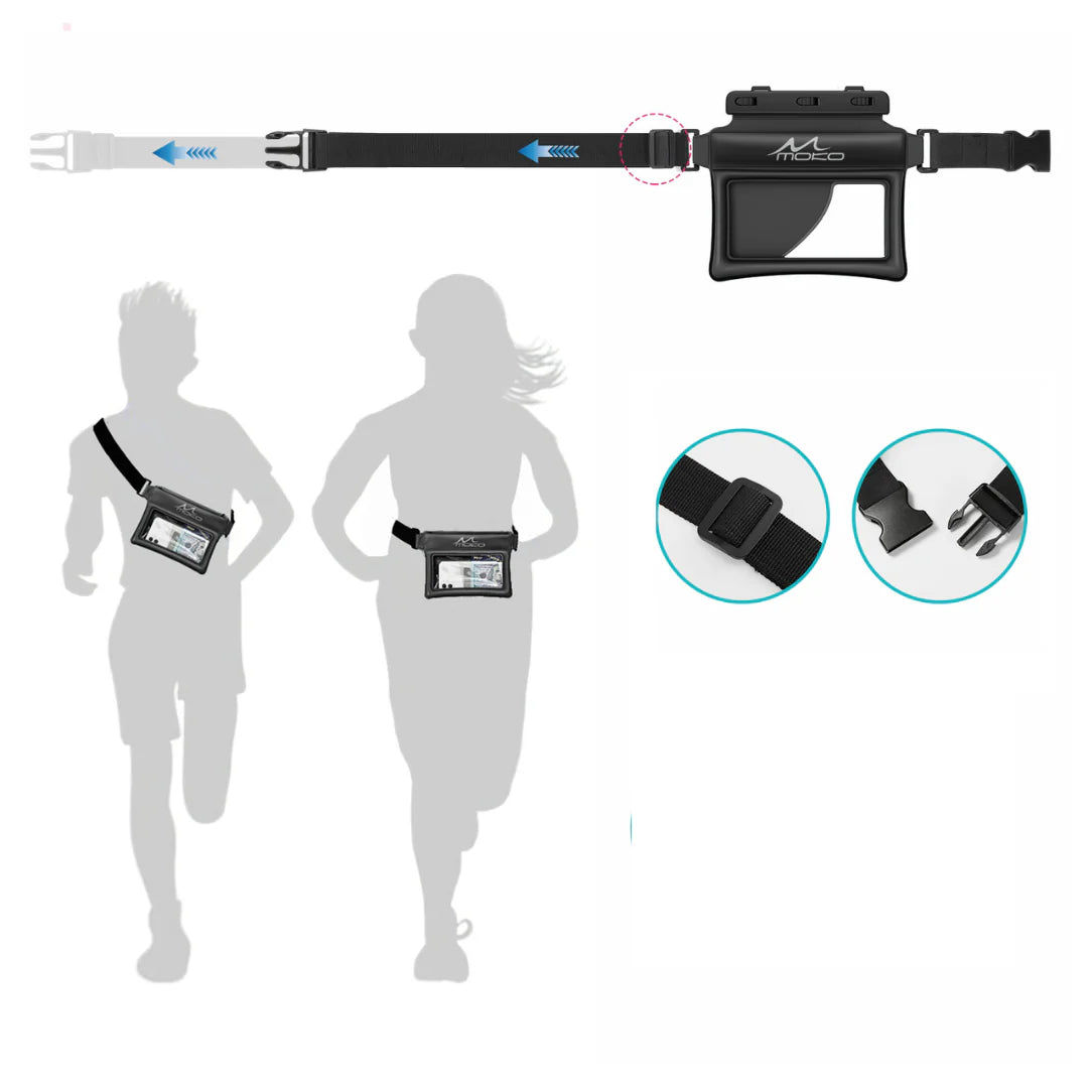 Sac banane waterproof pour téléphone avec ceinture ajustable, idéal pour la natation