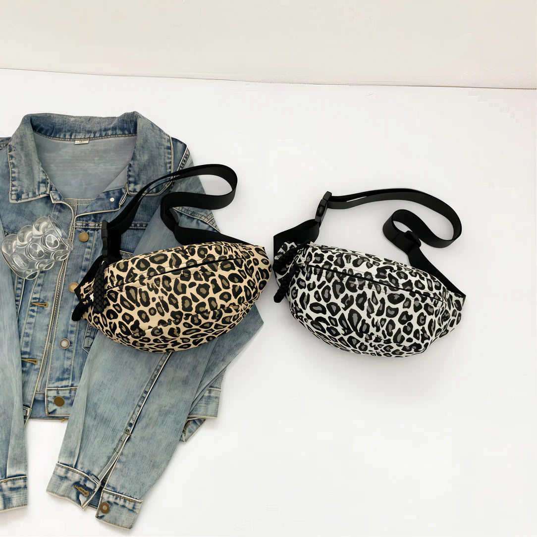 Sac banane XL léopard en tissu animalier pour un style tendance et pratique