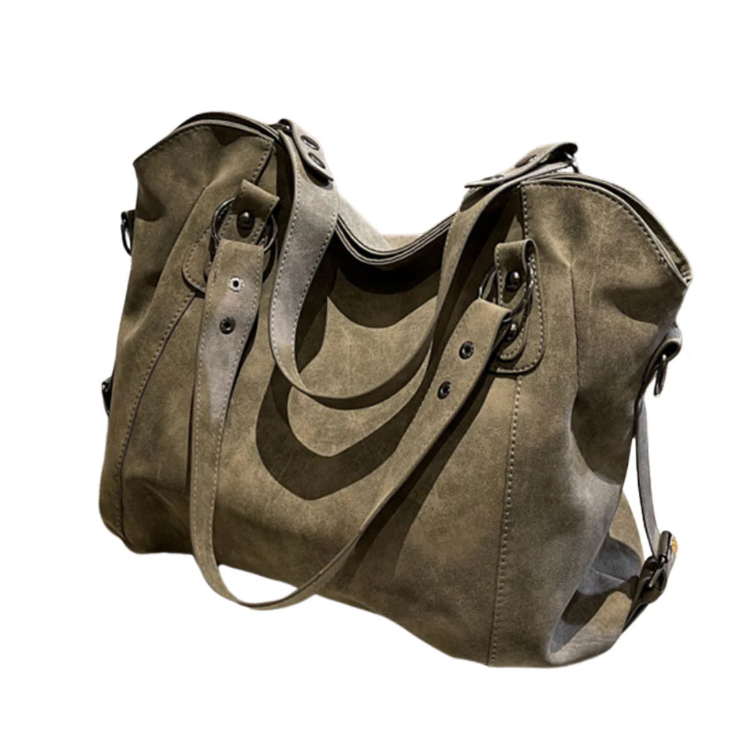 Sac bandoulière Cours Myndra en similicuir souple avec sac à bandoulière olive verte