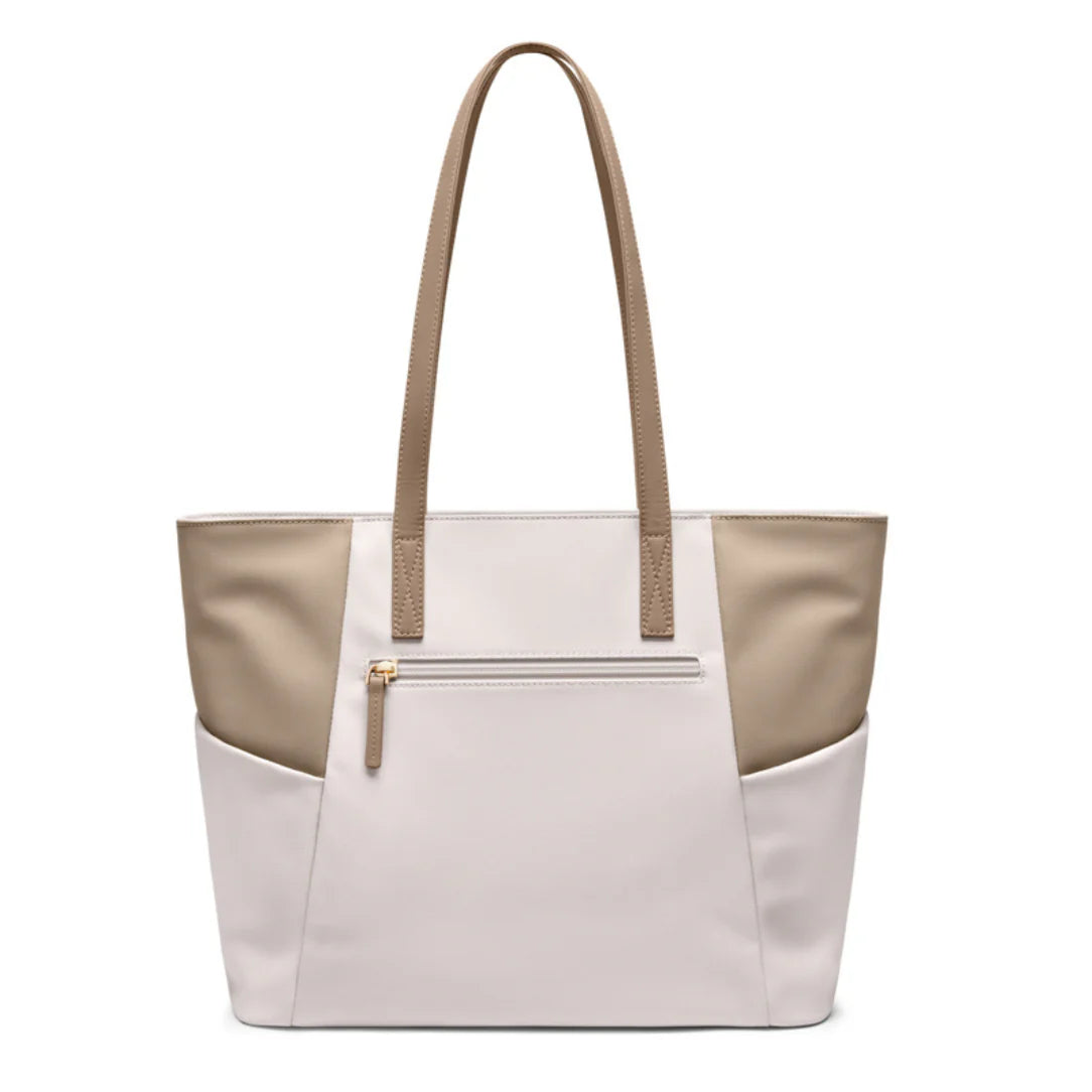 Sac cabas femme ordinateur en deux tons avec bandoulière, parfait pour femmes élégantes