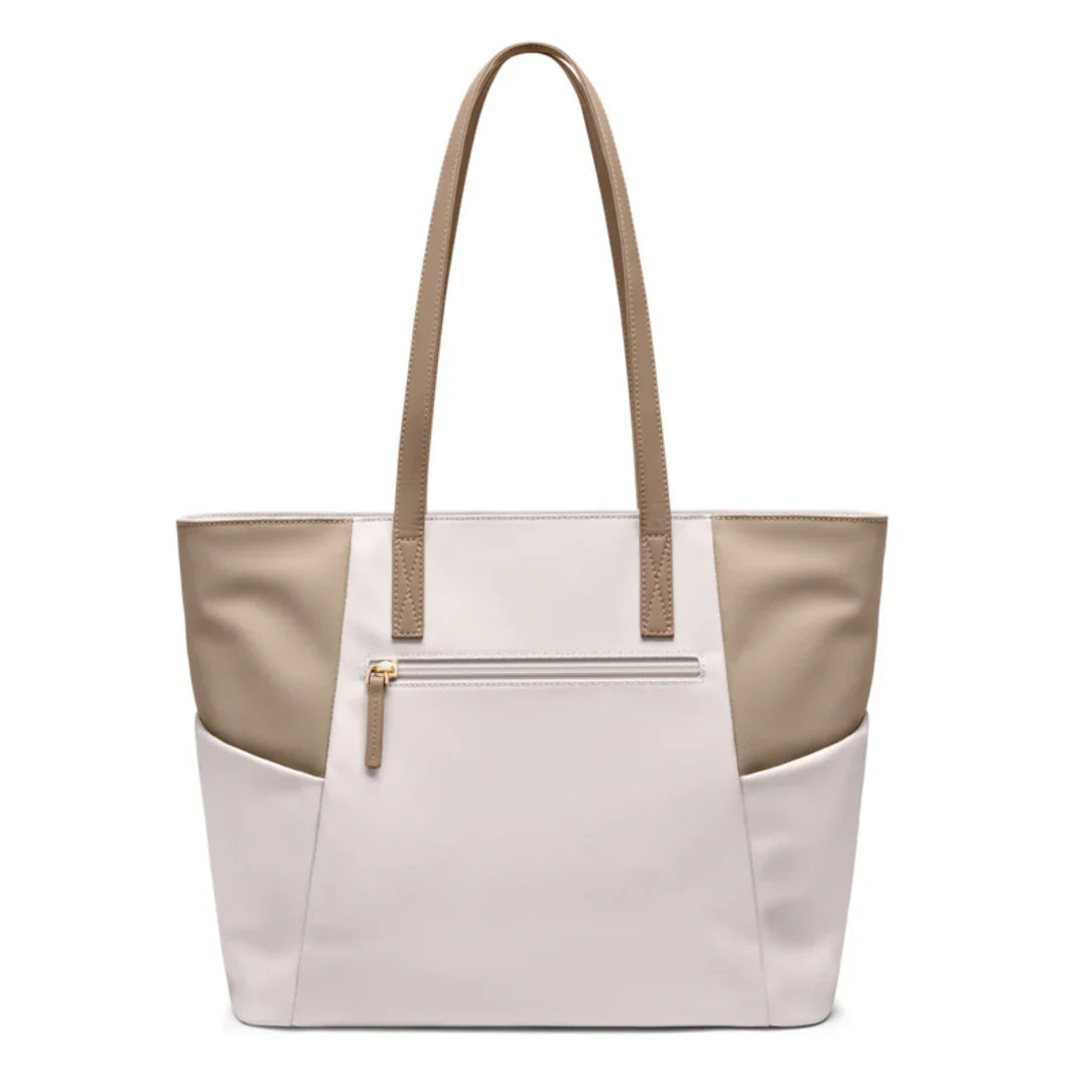 Sac cabas femme ordinateur en deux tons avec bandoulière, parfait pour femmes élégantes