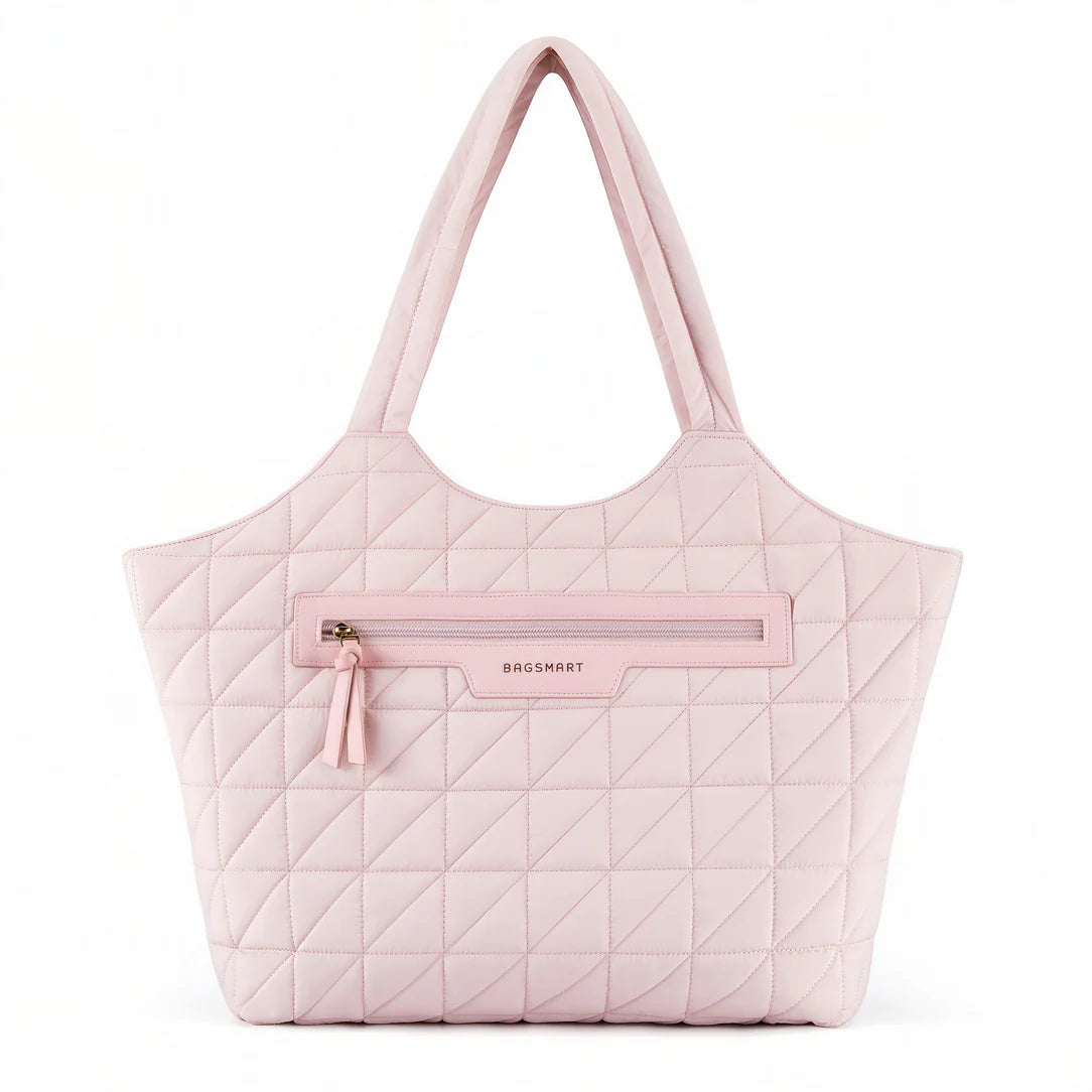 Sac cabas matelassée en rose, tombé élégant et pratique pour tous vos besoins