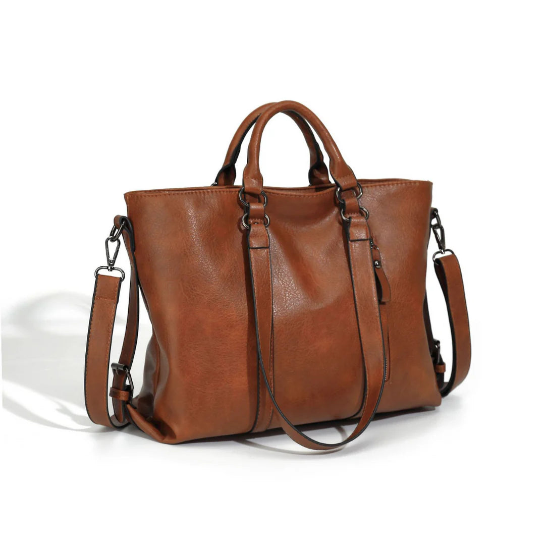 Sac cabas simili cuir marron avec bandoulière, Sac cabas élégants Volantis