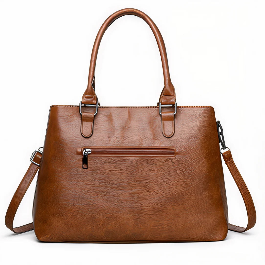Sac de cour en cuir Vander avec poignées et bandoulière en cuir ou simili cuir
