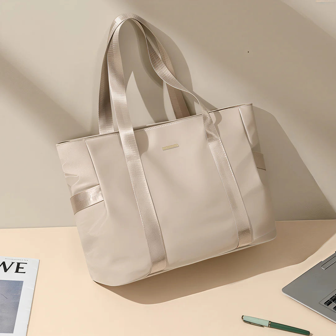 Sac de cour étudiante Myriade beige avec Satin straps pour effets personnels