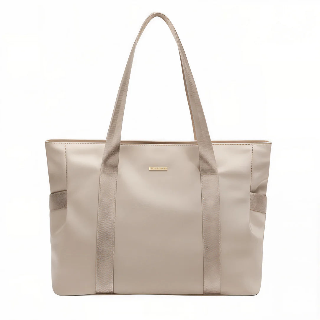 Sac de cour étudiante Myriade en beige avec poignées pour effets personnels