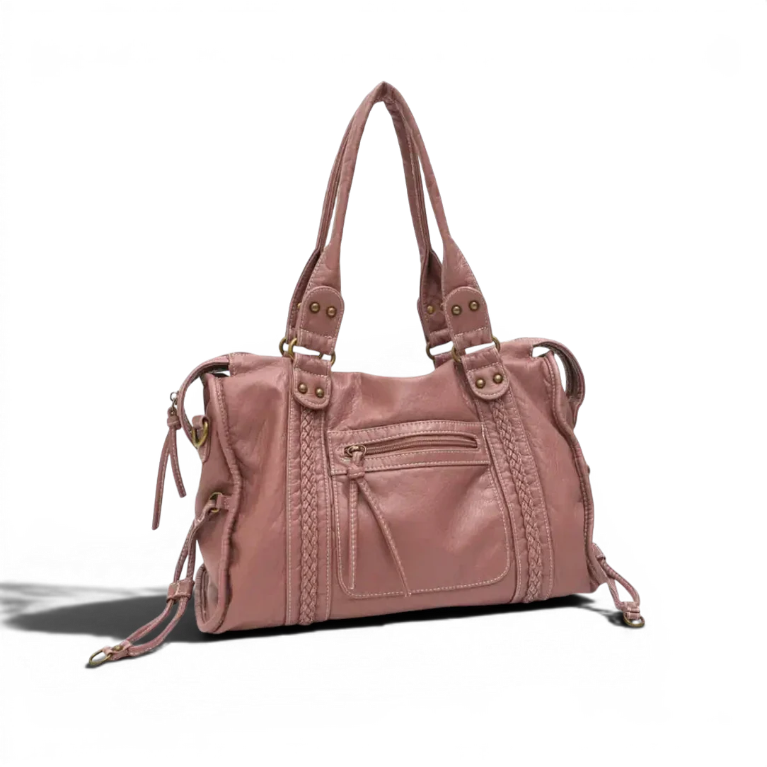 Sac de cours klassi sacoche en similicuir mauve pour usage quotidien