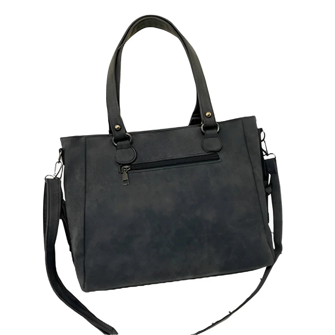 Sac de cours vintage Mirado avec sacoche noire à bandoulière pour style rétro