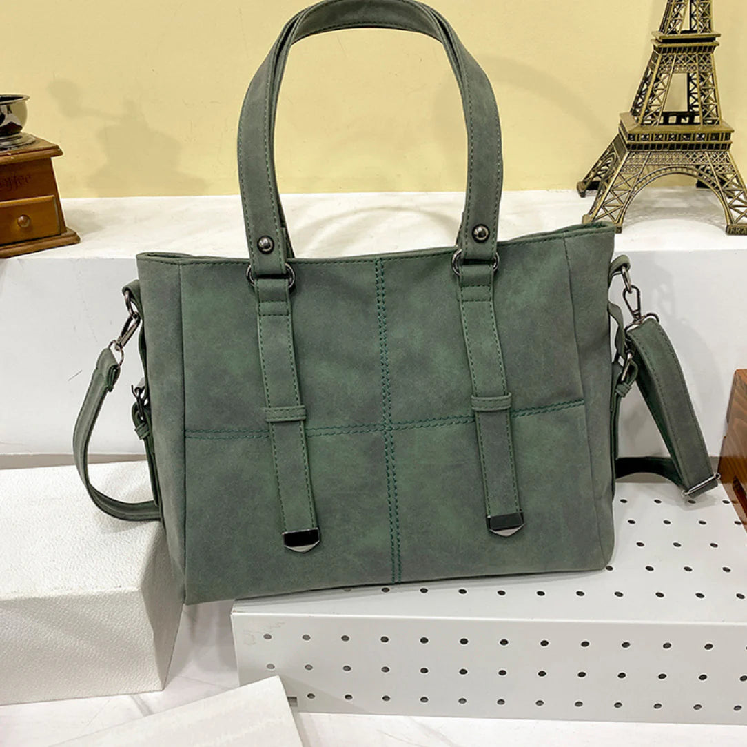 Sac de cours vintage Mirado en gris avec bandoulière, style Cour Vintage
