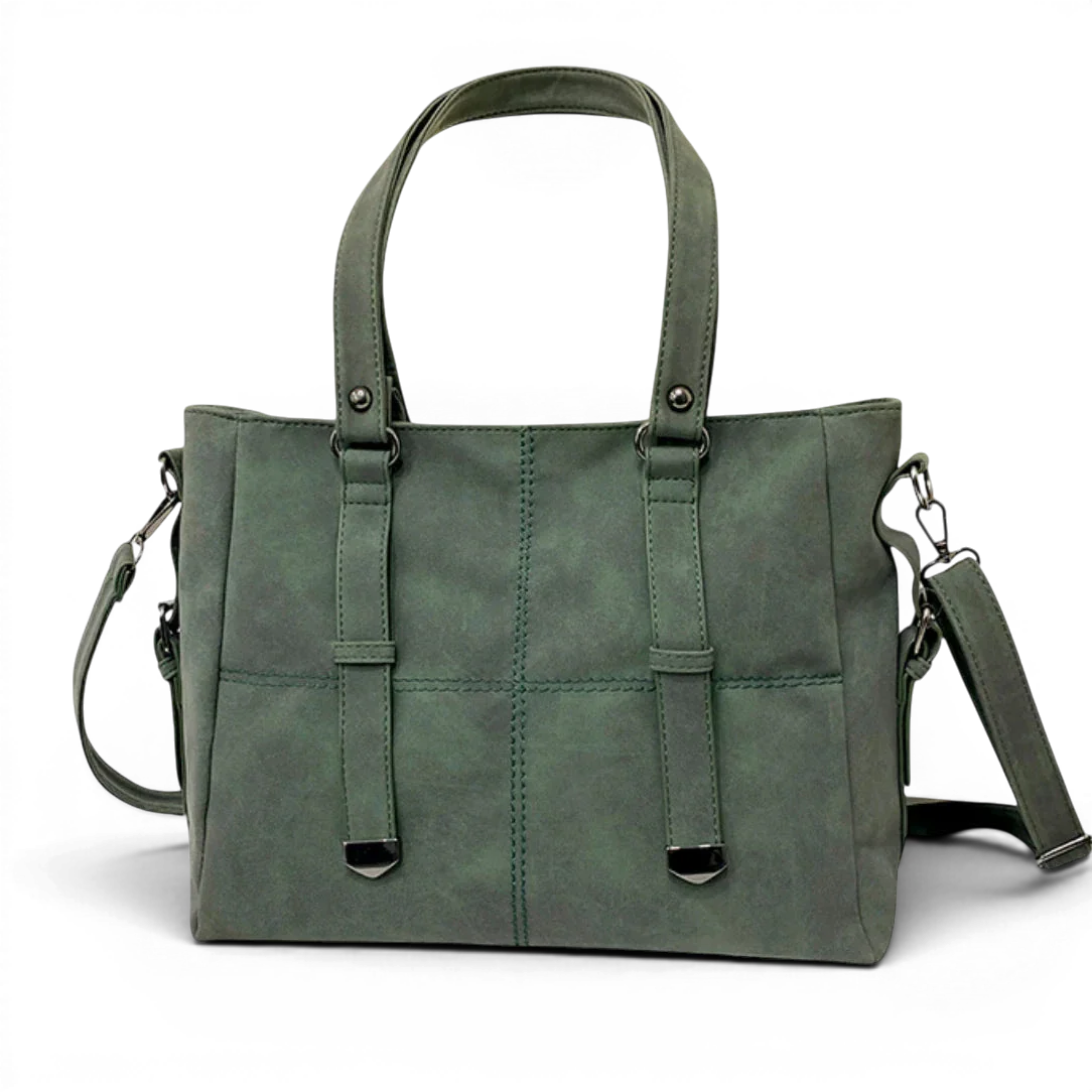 Sac de cours vintage mirado en suédine grise effet daim pour usage quotidien élégant et pratique