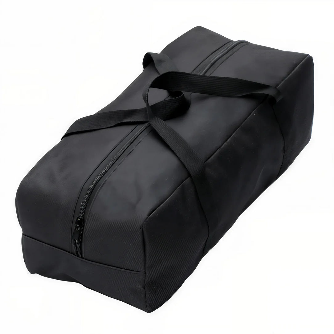 SAC DE RANGEMENT POUR VOYAGE en toile noire avec fermeture éclair pour rangement pratique