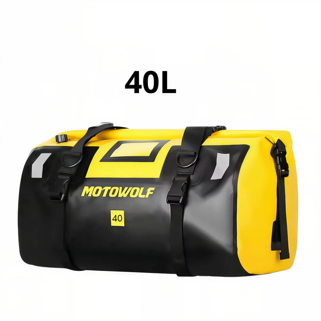 Sac de selle moto étanche avec sac de selle moto jaune et noir pour motoWolf