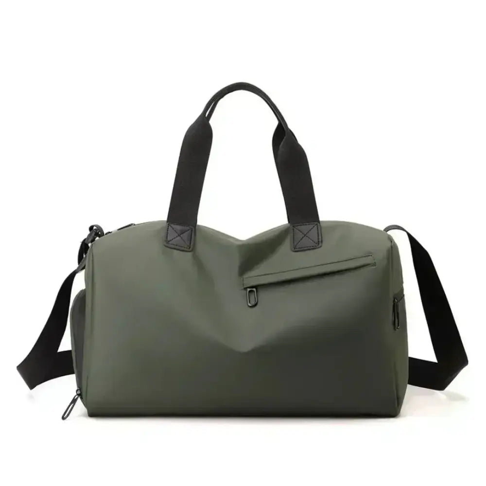 Sac de sport 20l vert olive avec bretelles noires pour FitRush