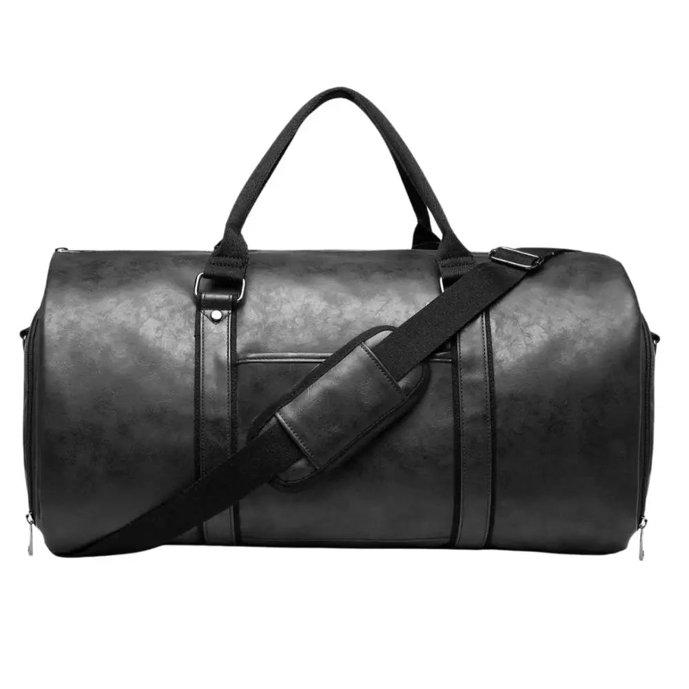 Sac de voyage en cuir Baltan avec un grand sac en cuir noir pour le voyage