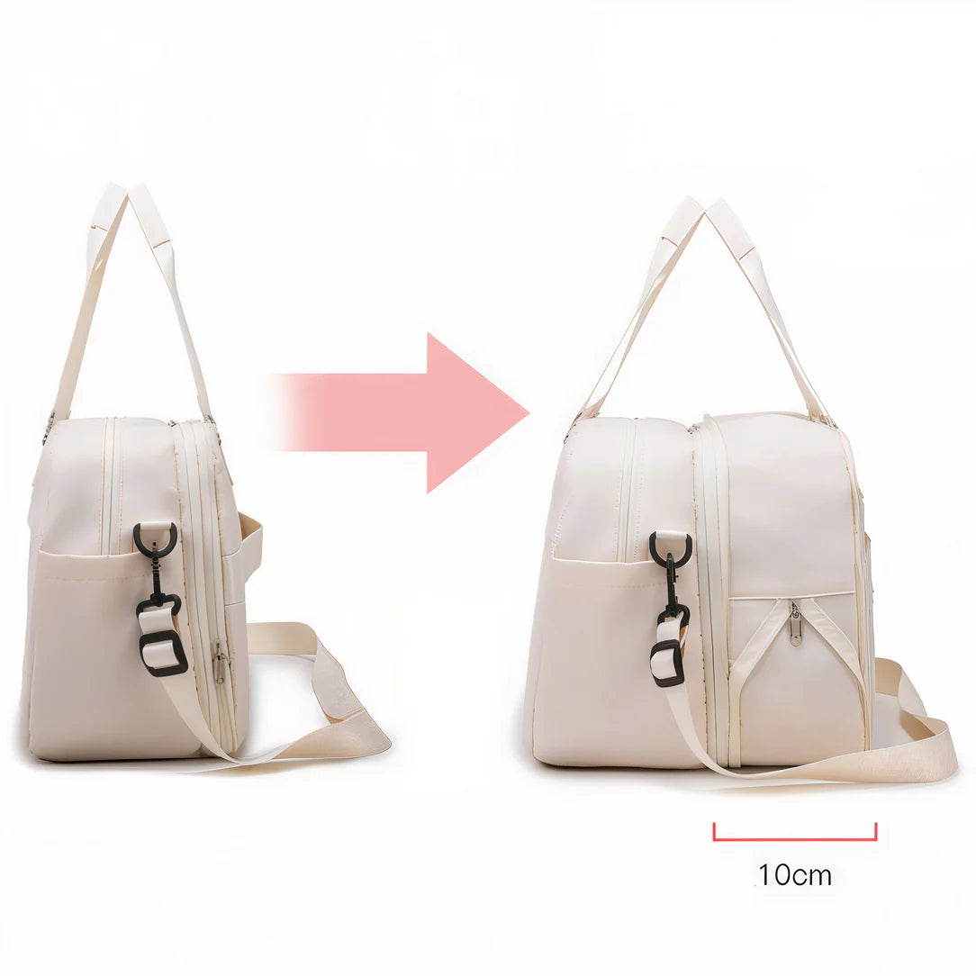 Sac de voyage valise extensible Mobella avec duffel blanc souple et spacieux