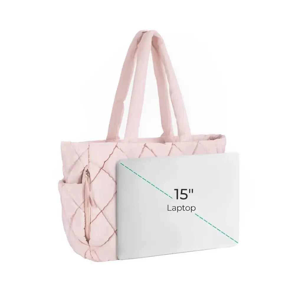 Sac fourre tout matelassée rose pour un look élégant et pratique
