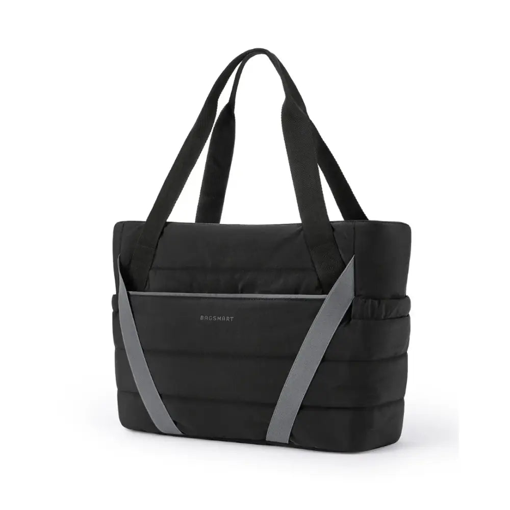 Sac fourre tout multifonction Carmin avec qulté noire et lanières grises