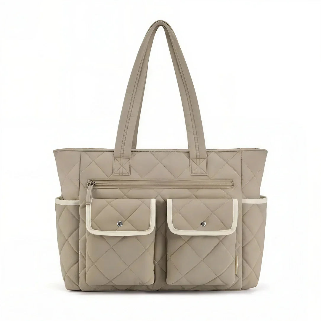Sac fourre Tilda beige, format spacieux parfait pour rythmes scolaires